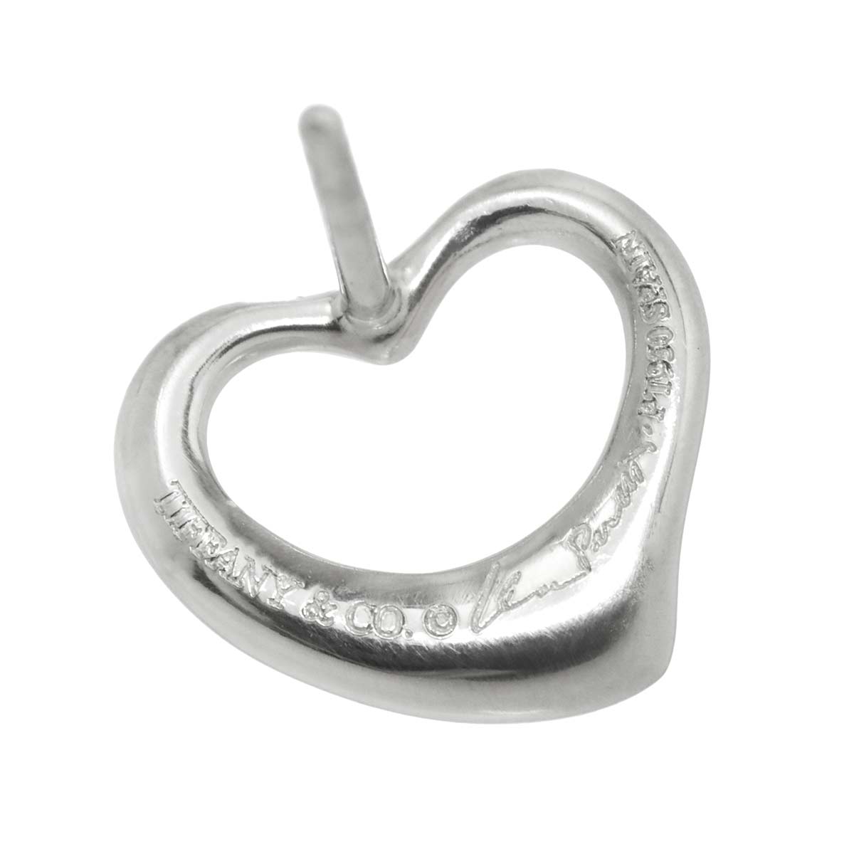 Open Heart Earrings Pierced Pt