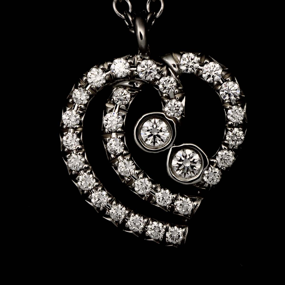 Enchantment Heart Diamond Necklace Platinum