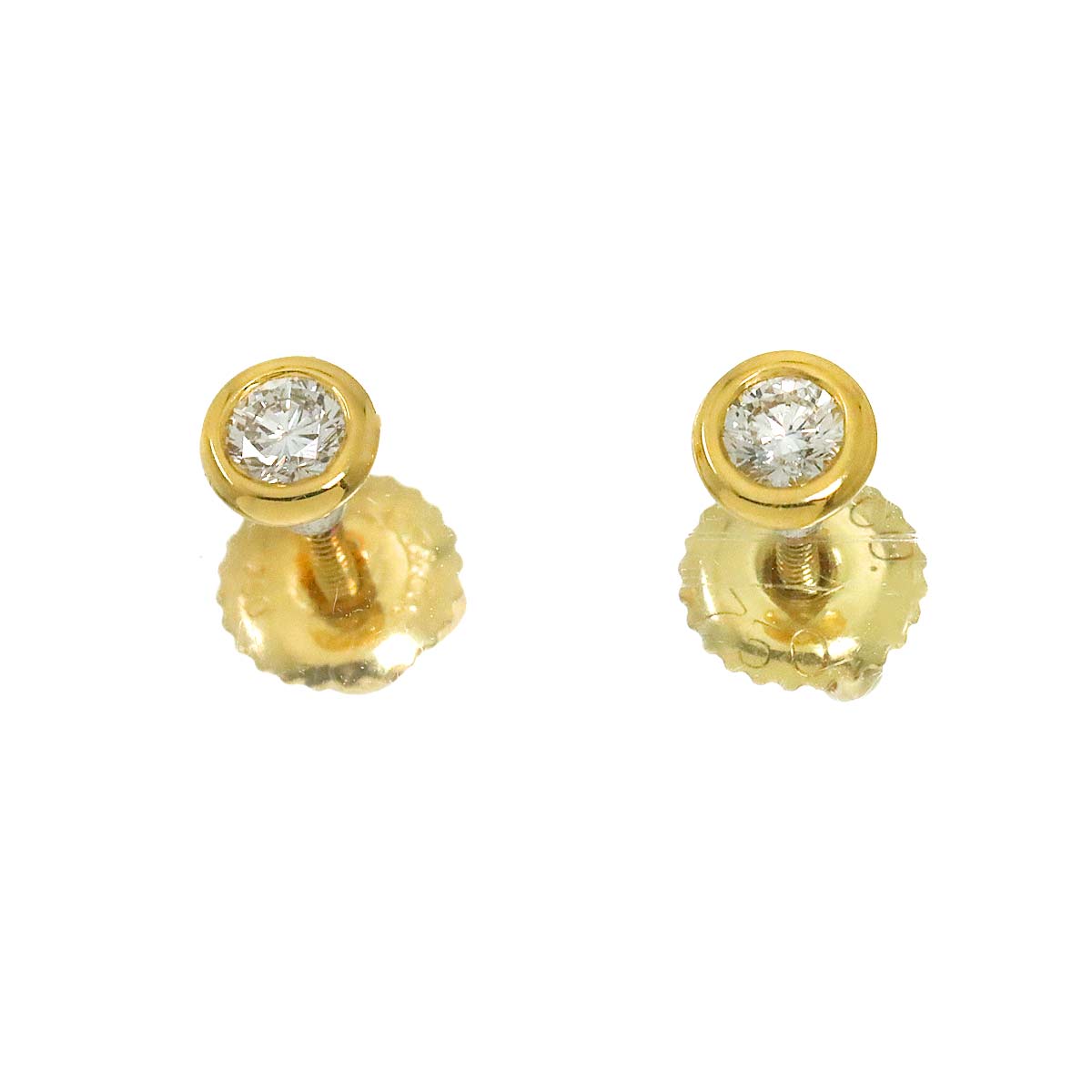 By The Yard Diamond Earrings Pierced 18K Yellow Gold 750