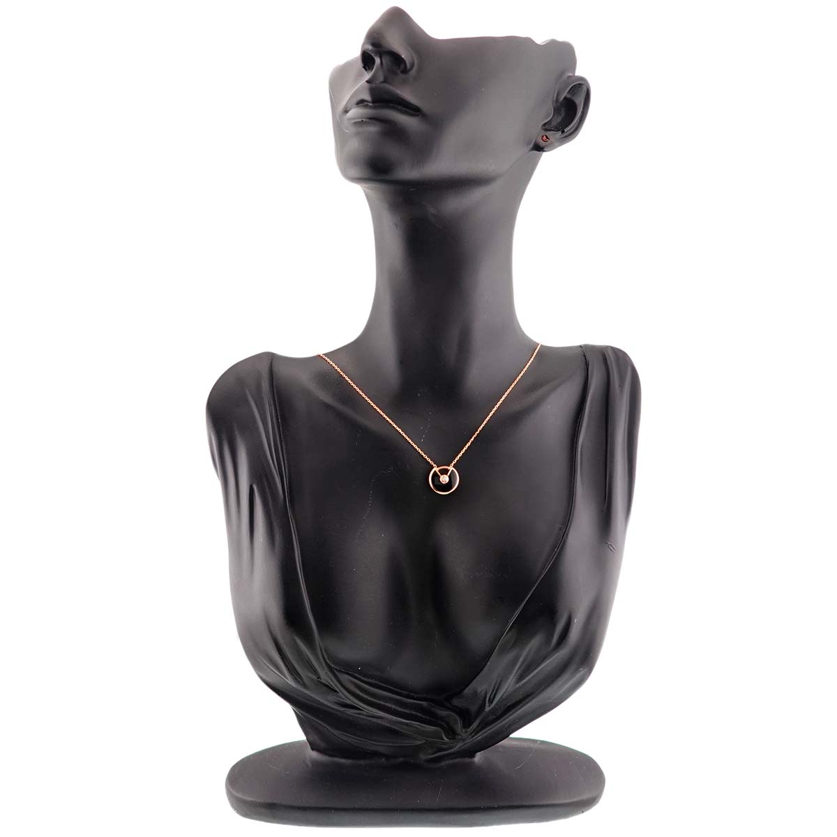 Amulette De Onyx Diamond Necklace XS 18K Pink Gold 750