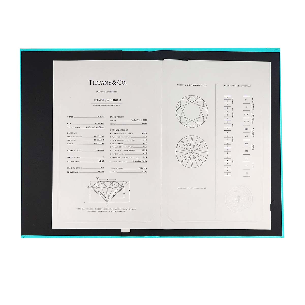 True Diamond 0.34ct F/VS1/3EX Ring Platinum size4.5(US)