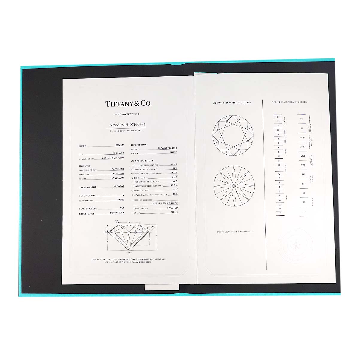 Diamond 0.33ct G/VS1/3EX Ring Platinum Size4(US)