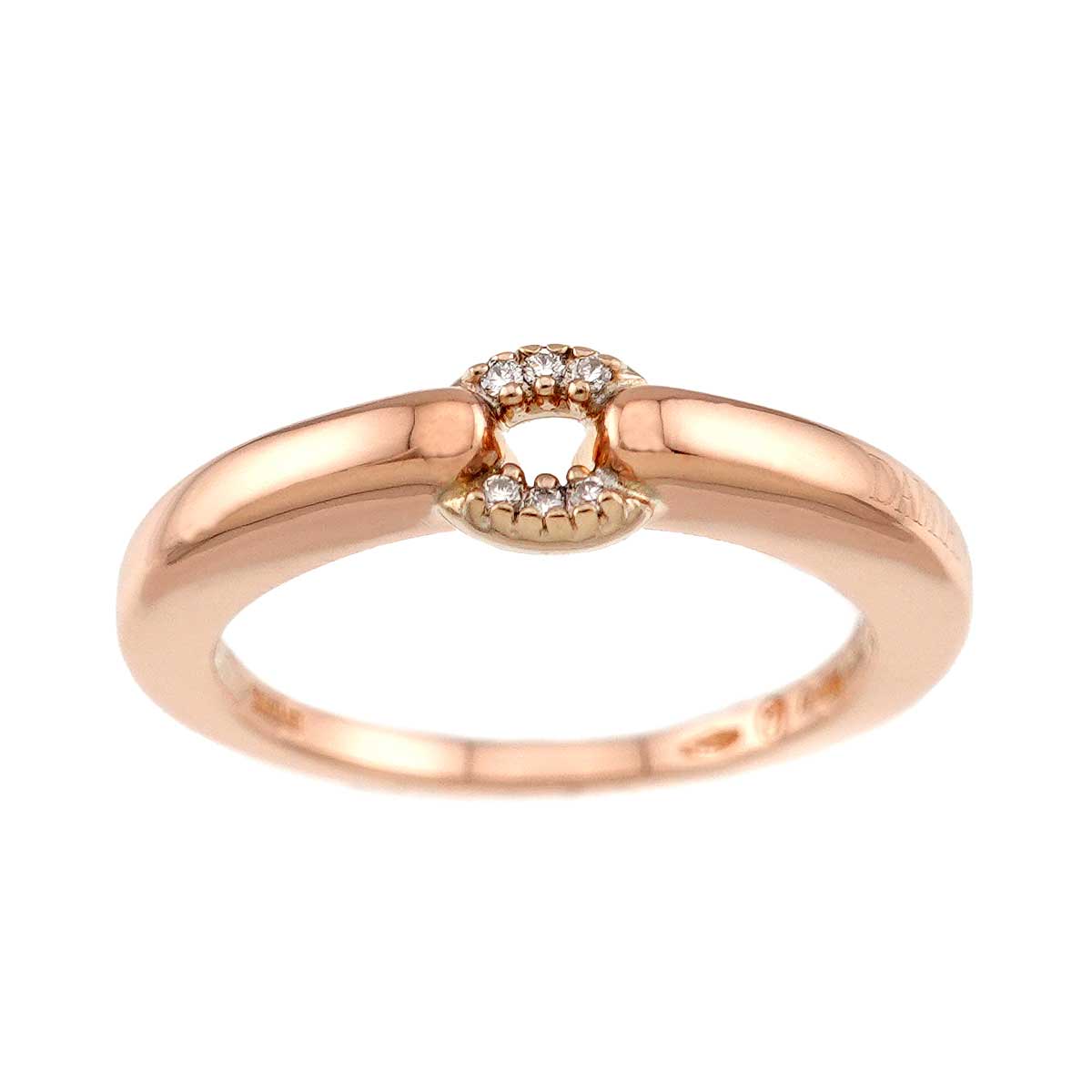 Diamond Ring 18K PG WG 750 size4.5(US)