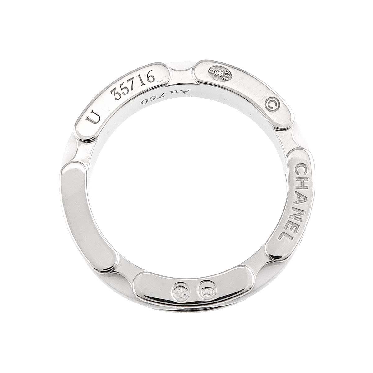 ULTRA SM Ring White Ceramic 18K WG 750 Size49 4.5(US)