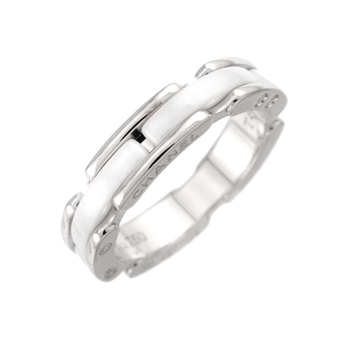 ULTRA SM Ring White Ceramic 18K WG 750 Size49 4.5(US)