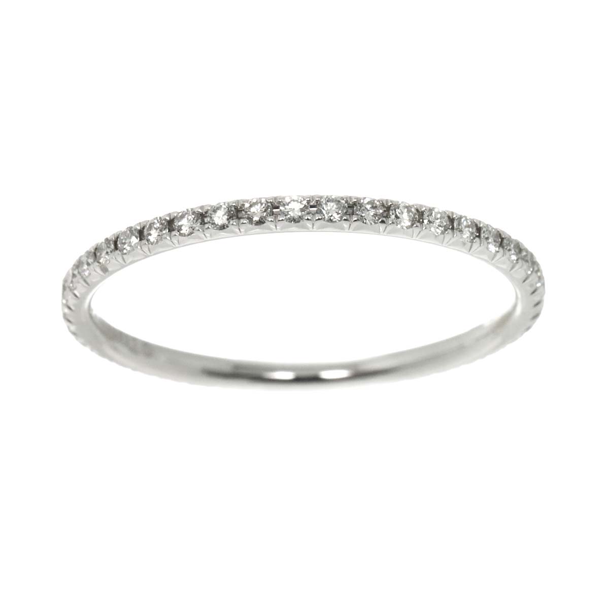 Full Diamond Ring 18K WG 750 Size5.25-5.5(US)