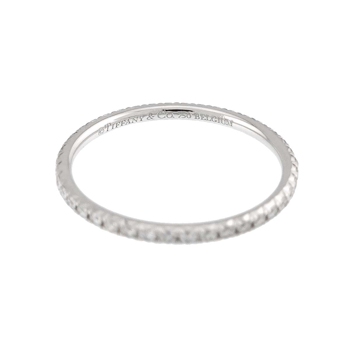 Full Diamond Ring 18K WG 750 Size5.25-5.5(US)