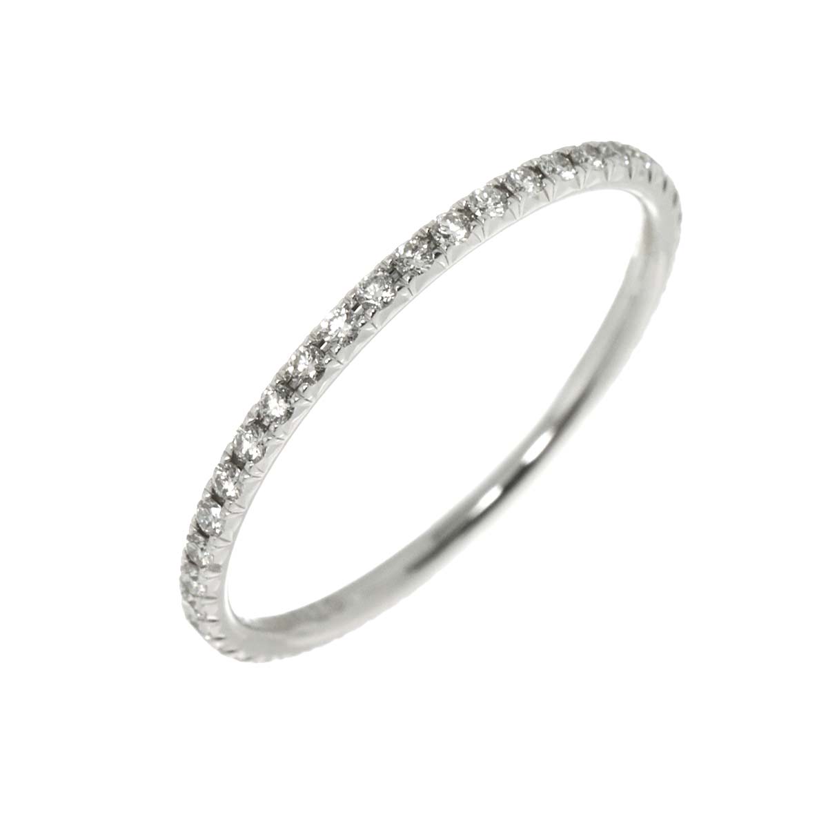 Full Diamond Ring 18K WG 750 Size5.25-5.5(US)