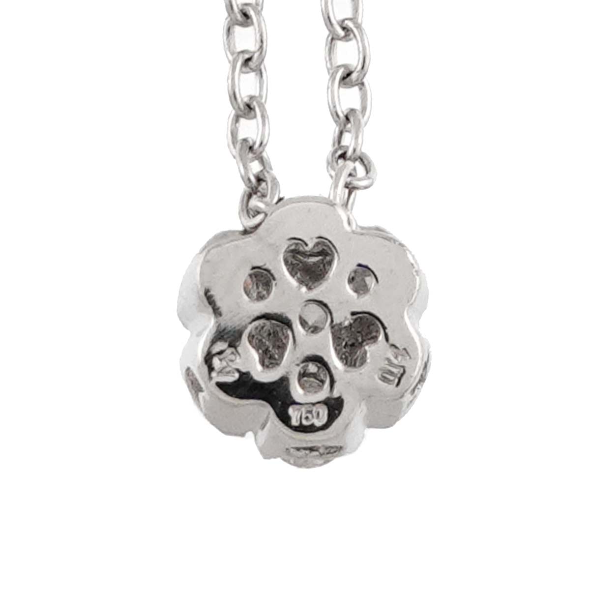 Diamond 0.14ct Necklace 18K White Gold 750