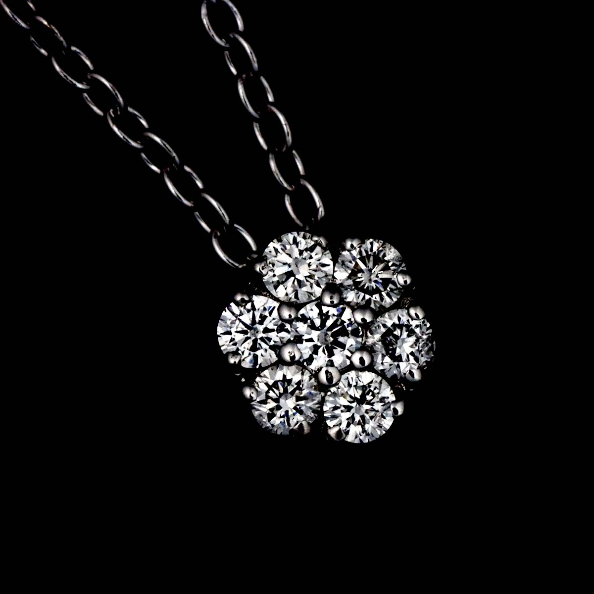Diamond 0.14ct Necklace 18K White Gold 750