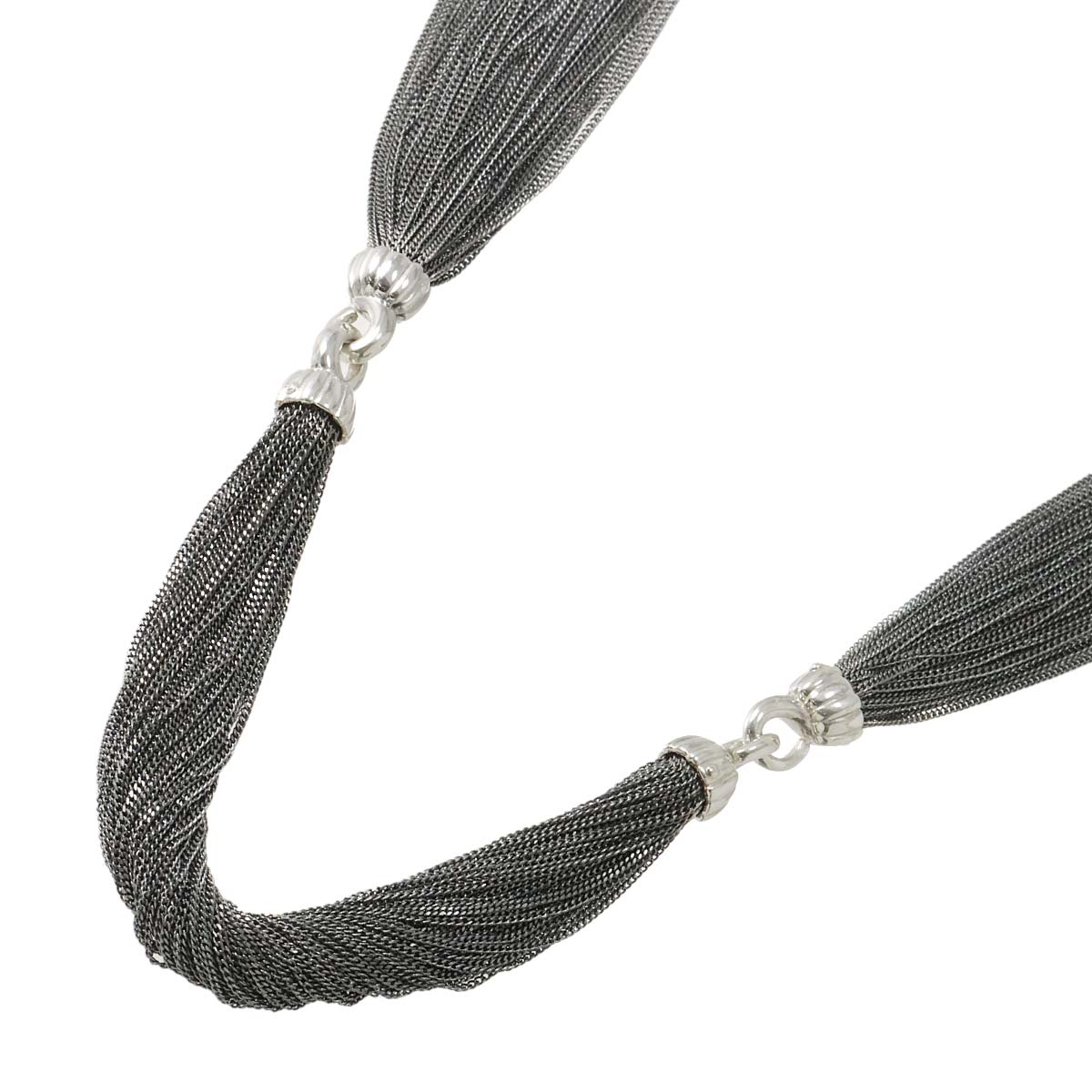 Multi strand Vintage Chain Necklace SV Silver 925