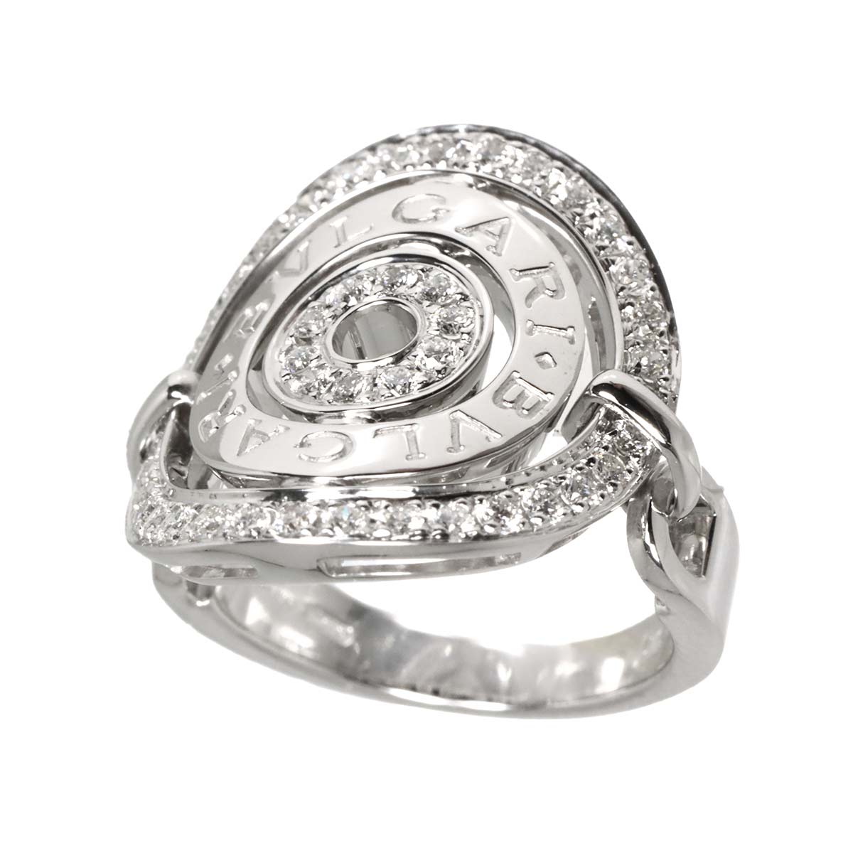 Astrale Cerchi Diamond Ring 18K White Gold 750 5.5-5.75(US)