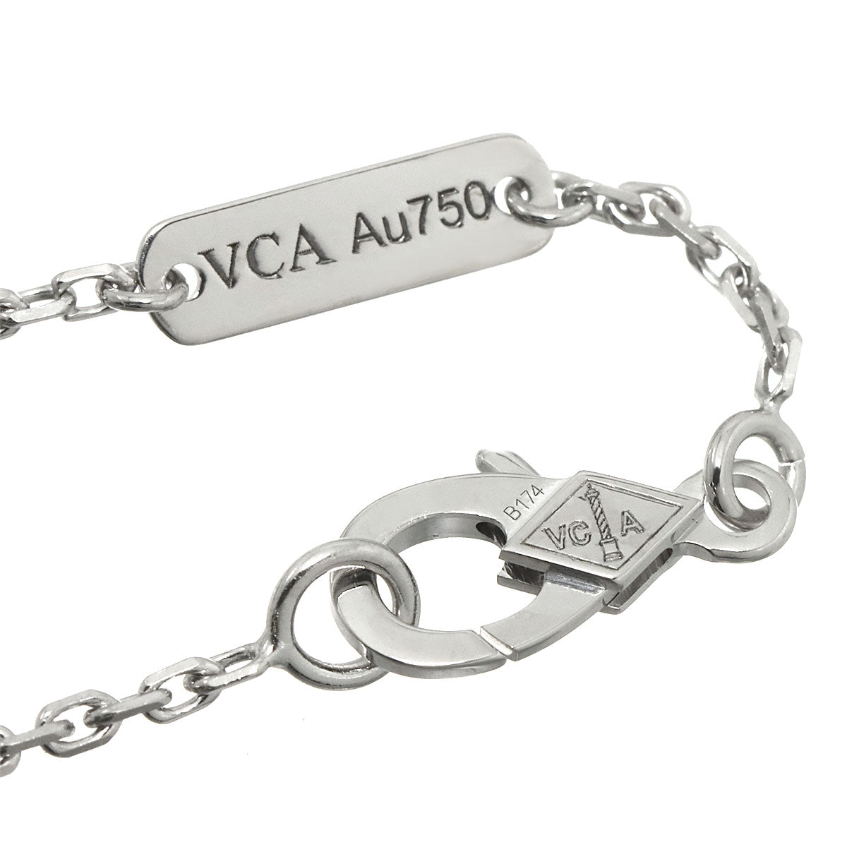 Fleurette Diamond SM Necklace 18K WG 750