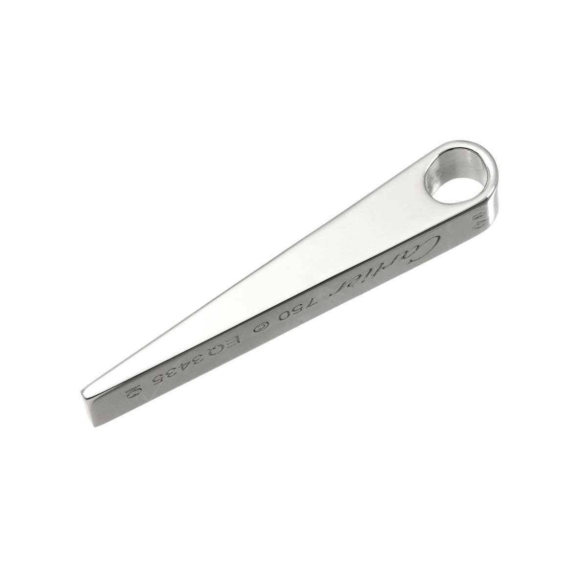 Love Plate Pendant Top 18K White Gold 750