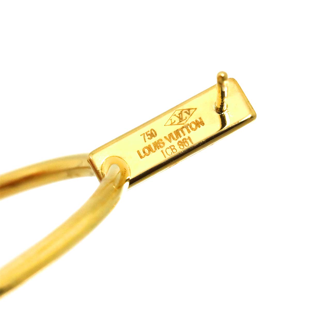 Hoop Earrings Pierced 18K YG 750