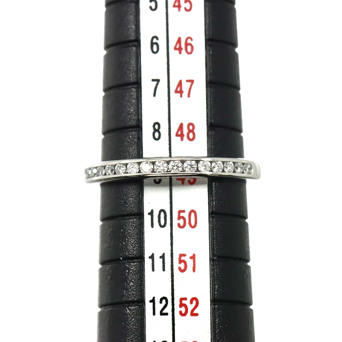 Half Diamond band Ring Platinum Size4.75-5(US)