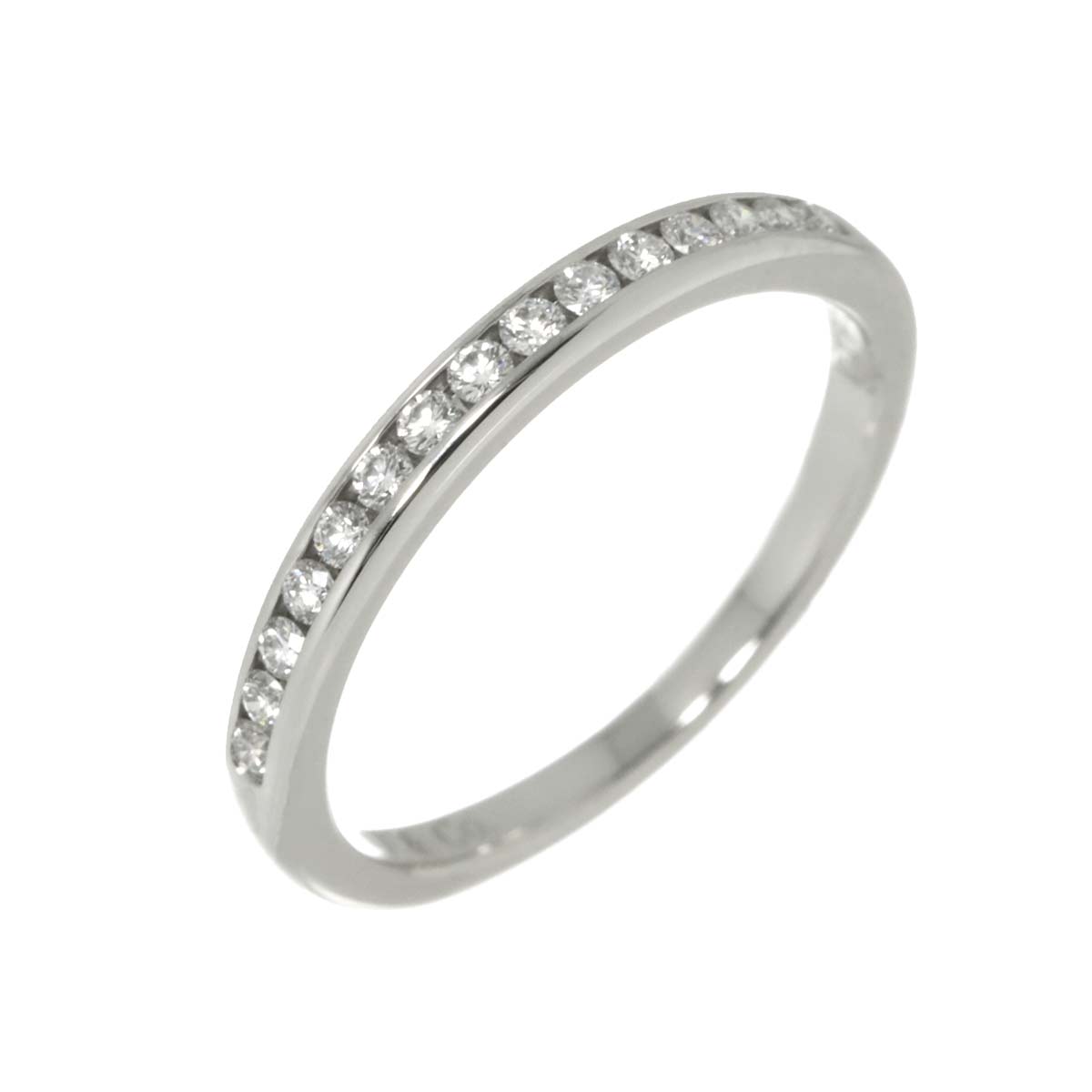 Half Diamond band Ring Platinum Size4.75-5(US)