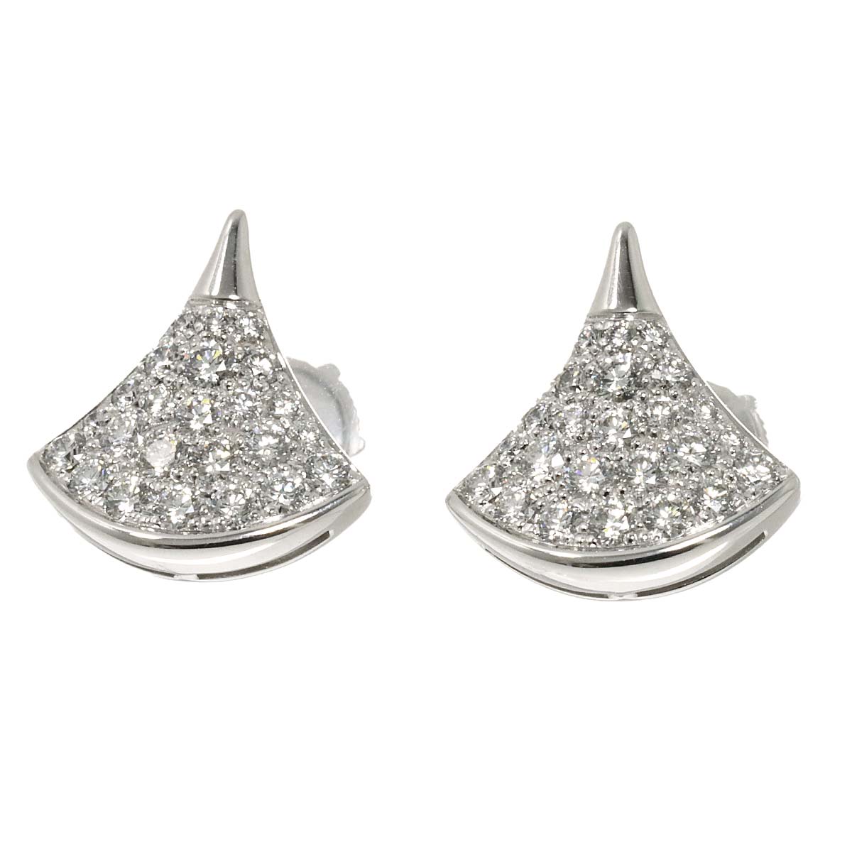 Divas Dream Diamond Earrings Pierced 18K White Gold 750
