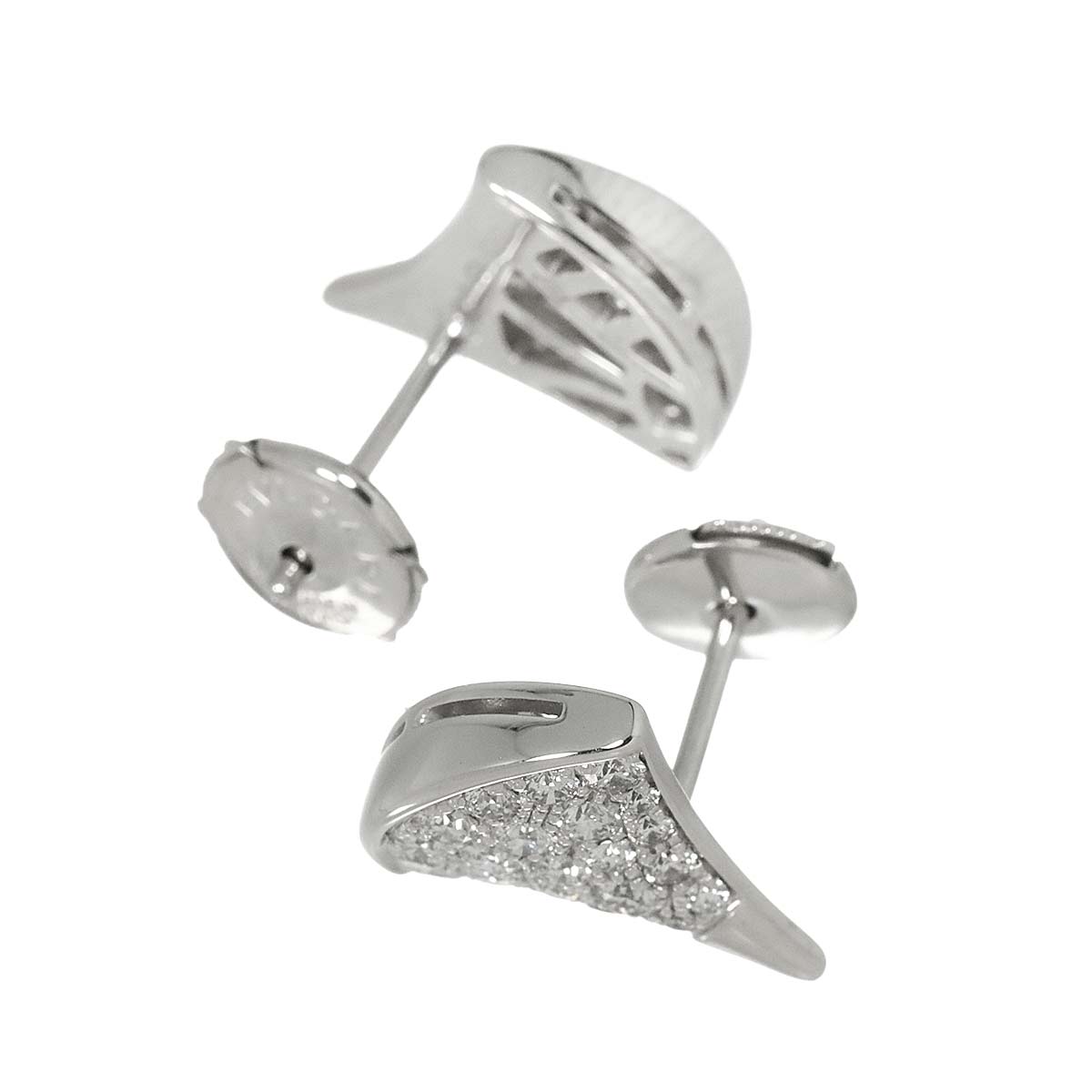 Divas Dream Diamond Earrings Pierced 18K White Gold 750