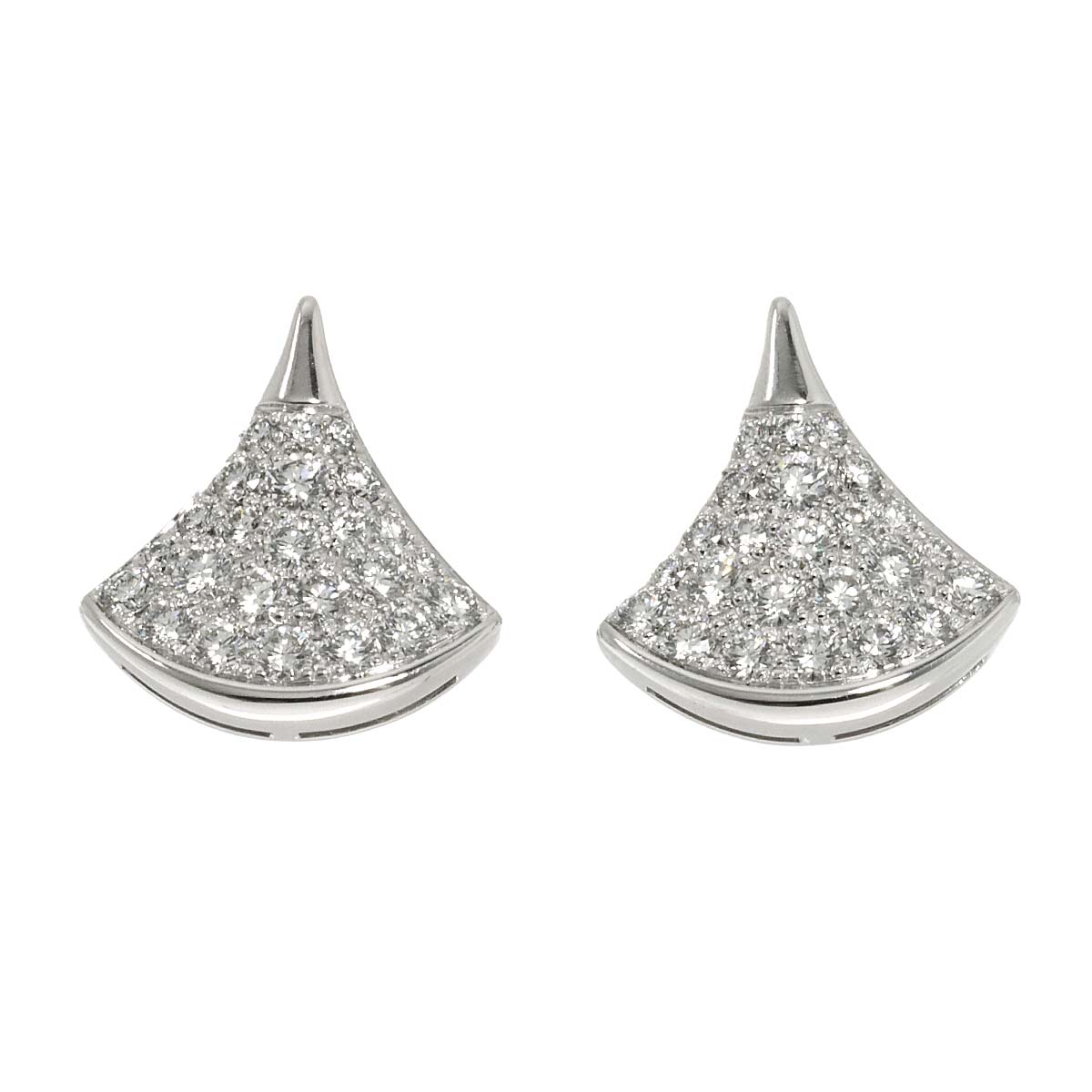 Divas Dream Diamond Earrings Pierced 18K White Gold 750