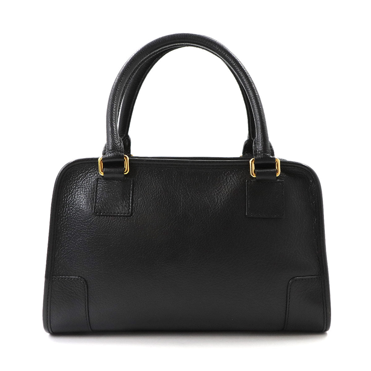 Amazona 28 Hand Bag Leather Black Anagram Purse