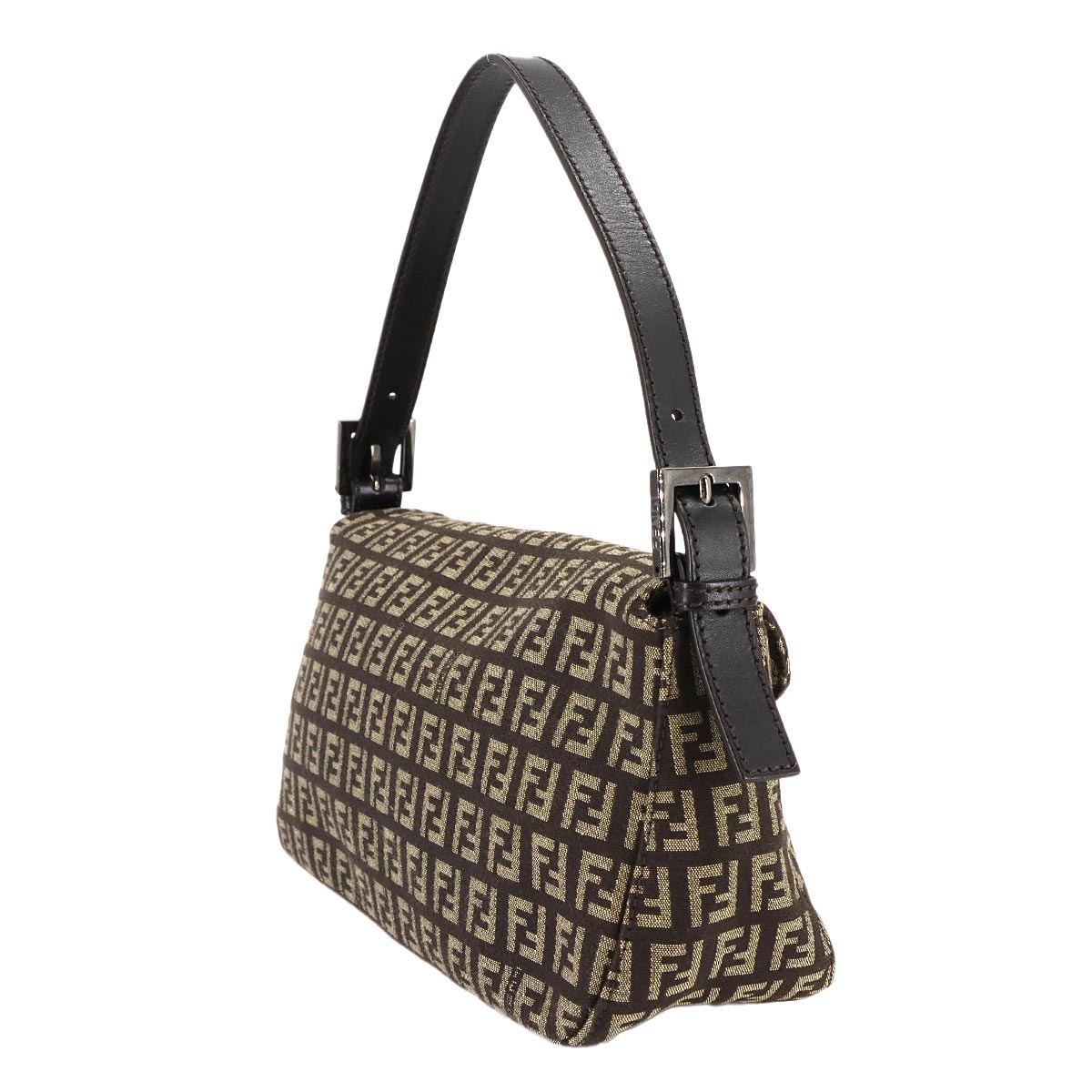 Zucchino Mamma Baguette Shoulder Bag Canvas Brown Beige 8BR003