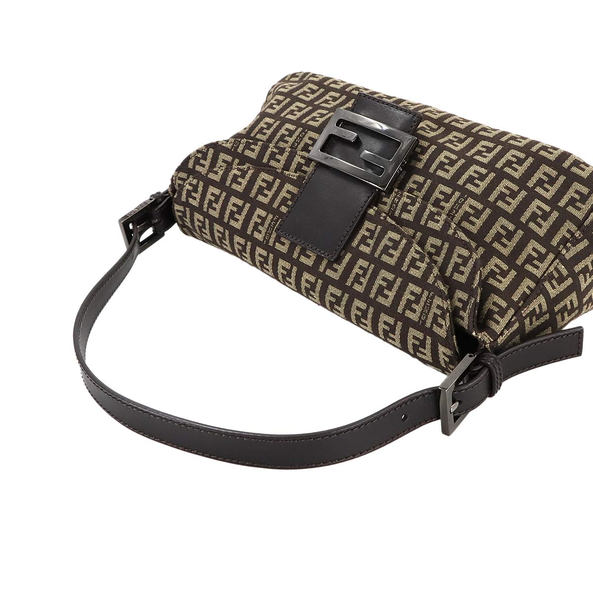 Zucchino Mamma Baguette Shoulder Bag Canvas Brown Beige 8BR003