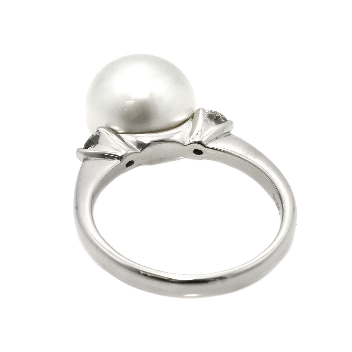 South Sea pearl 12.3mm Diamond 0.36ct Ring Pt Platinum 9.5-9.75(US)