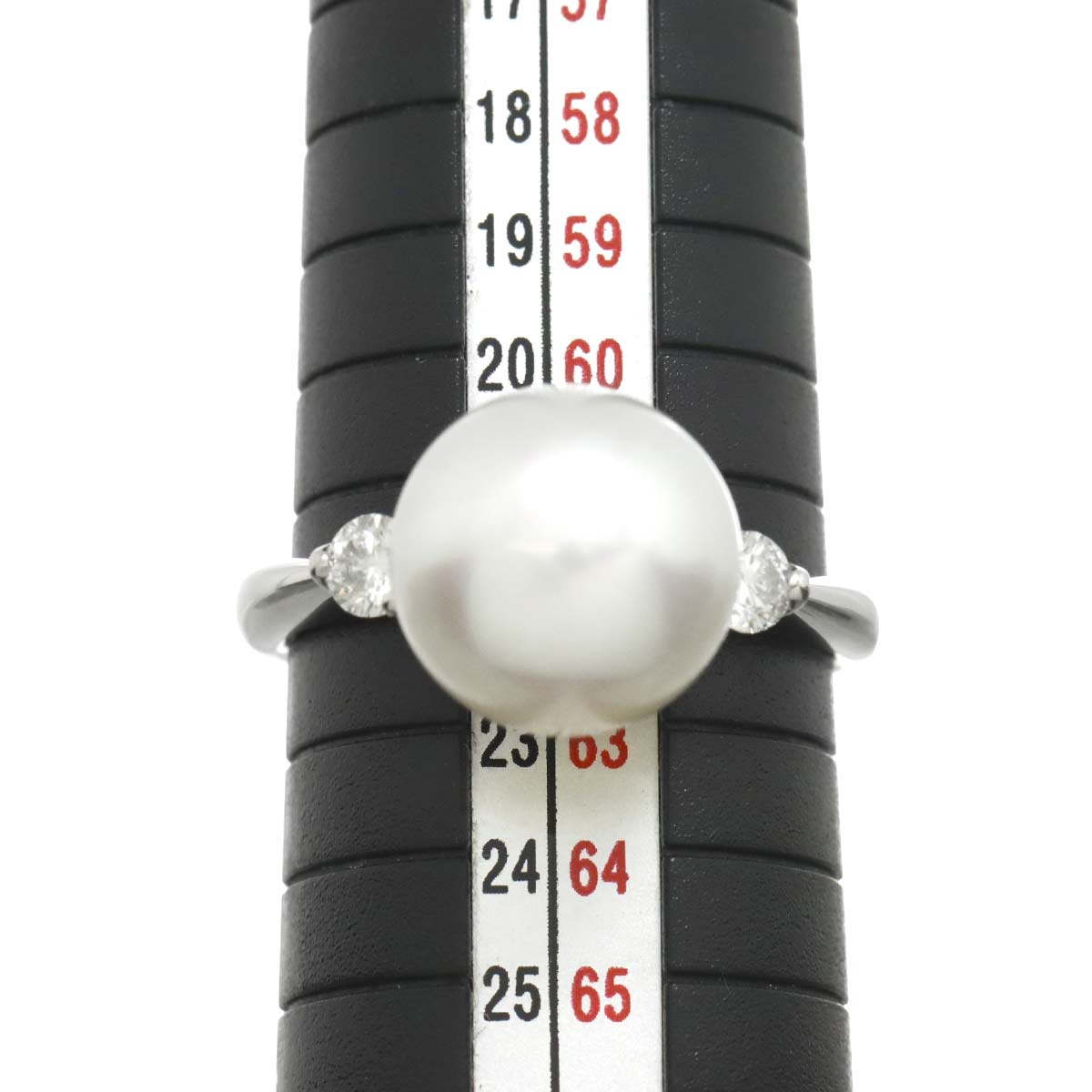 South Sea pearl 12.3mm Diamond 0.36ct Ring Pt Platinum 9.5-9.75(US)