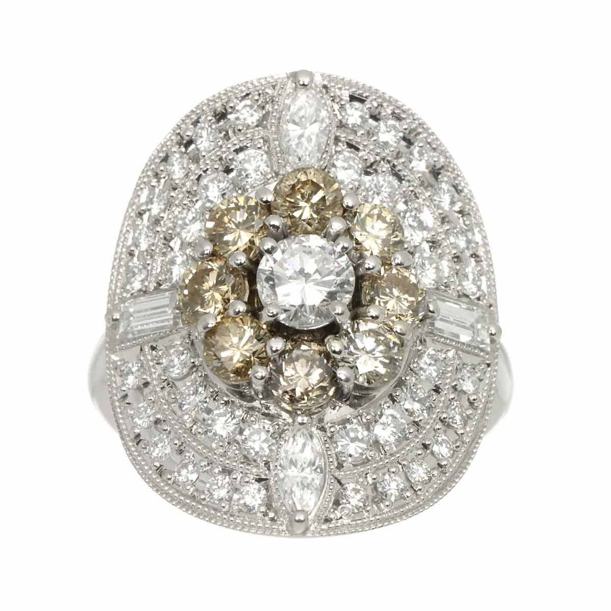 Diamond 0.38ct/2.21ct Ring Pt Platinum size6(US)