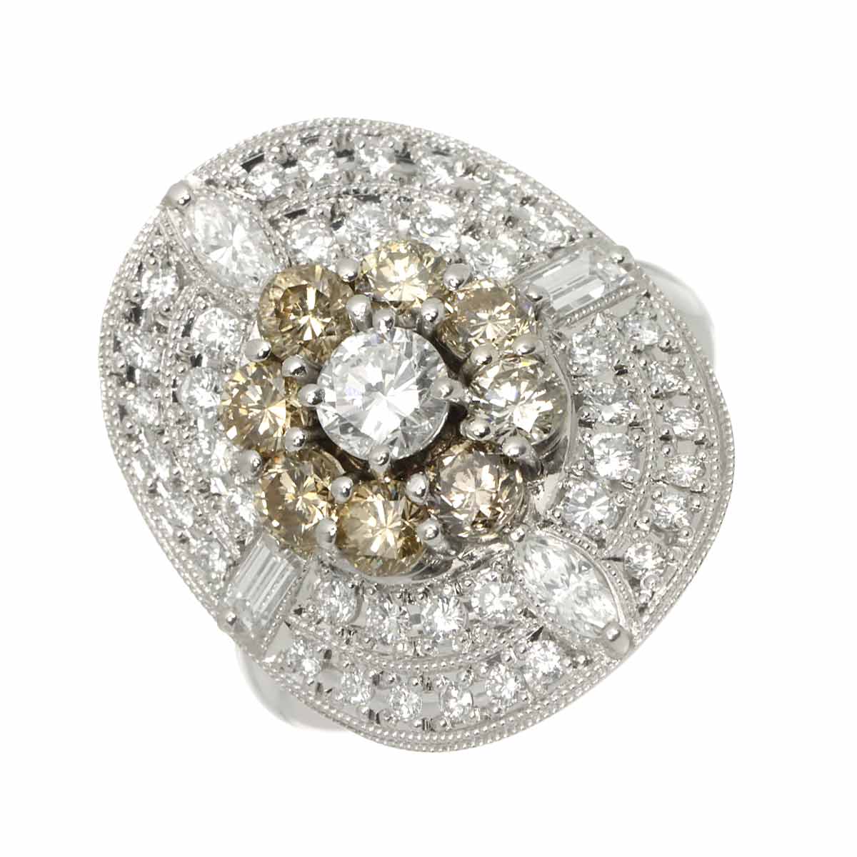 Diamond 0.38ct/2.21ct Ring Pt Platinum size6(US)