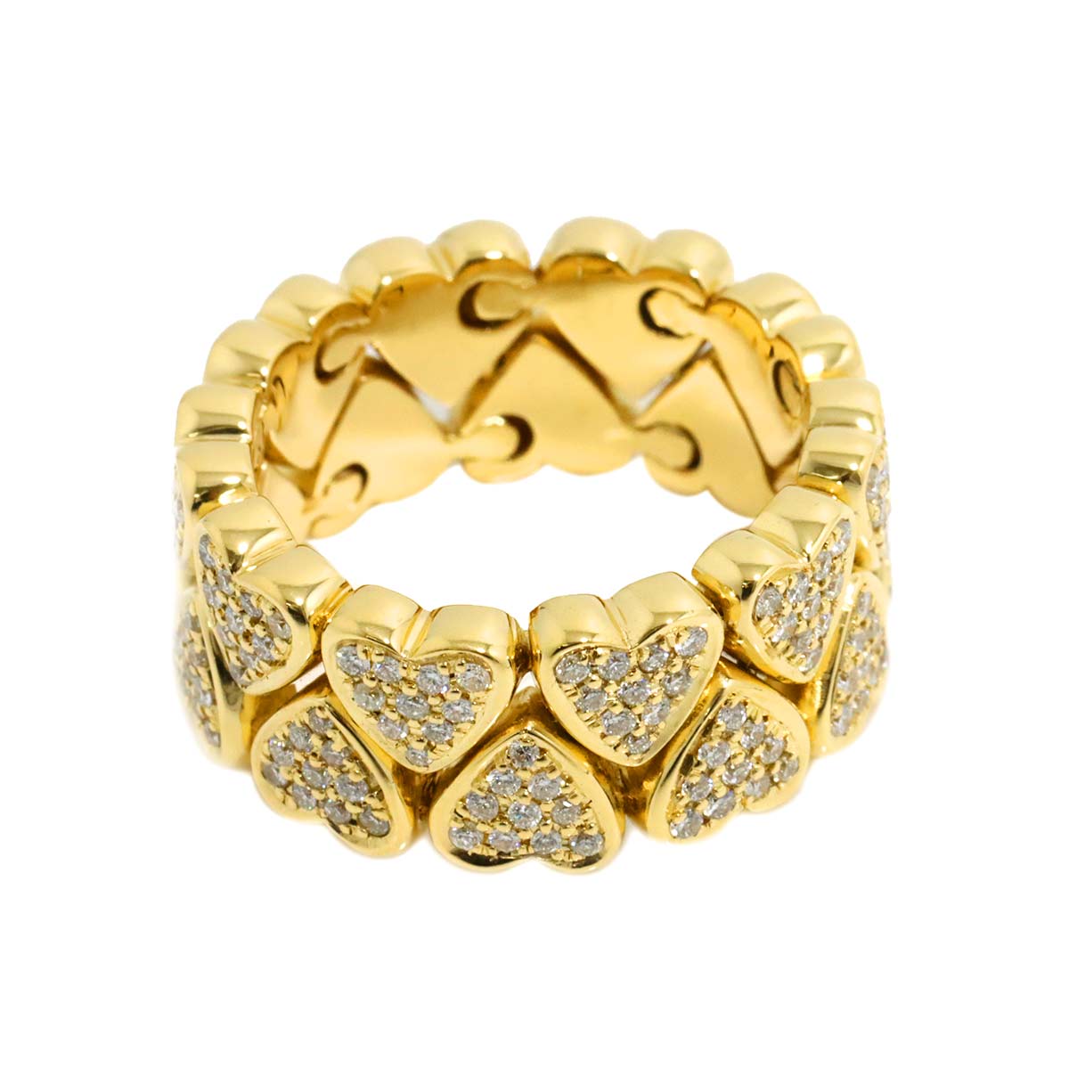 Diamond 1.094ct Ring 18K YG Yellow Gold 750 Size7.5-7.75(US)