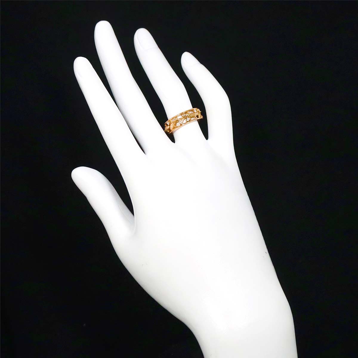 Diamond 0.14ct Ring 18K PG Pink Gold 750 Size5.5-5.75(US)
