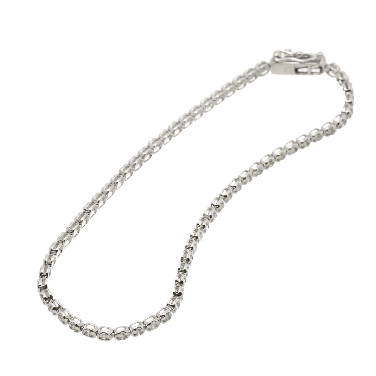 Diamond 1.00ct Bracelet 18K K18 WG White Gold 750