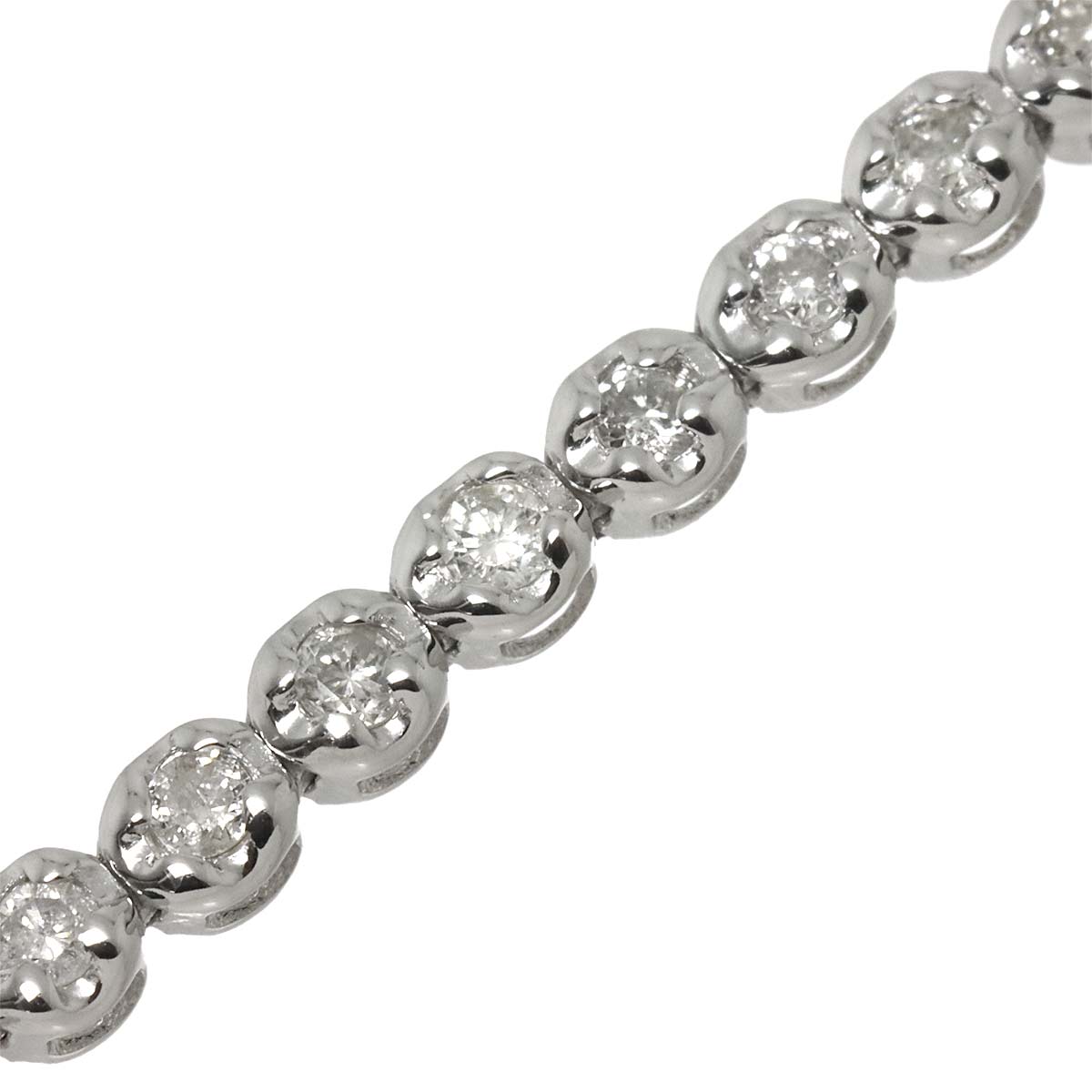 Diamond 1.00ct Bracelet 18K K18 WG White Gold 750