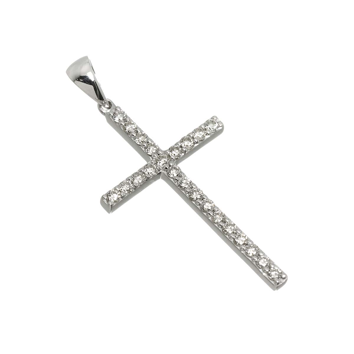 Diamond 0.34ct Pendant Top 18K K18 WG White Gold 750