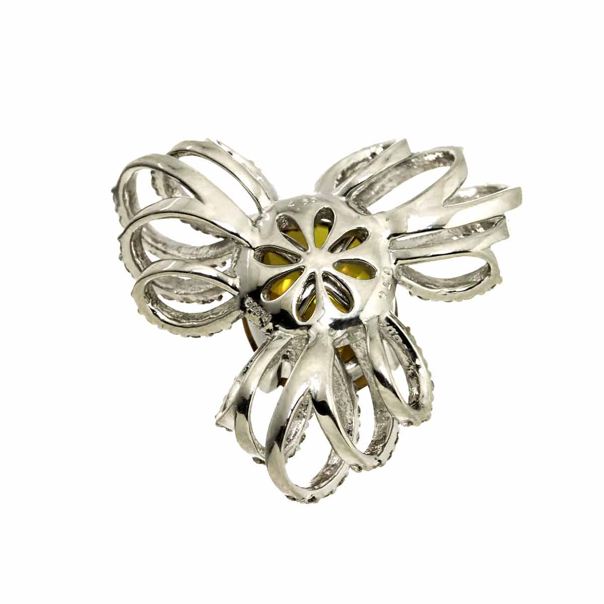 Sphene 4.66ct Diamond 0.76ct Pendant Top Pt Platinum