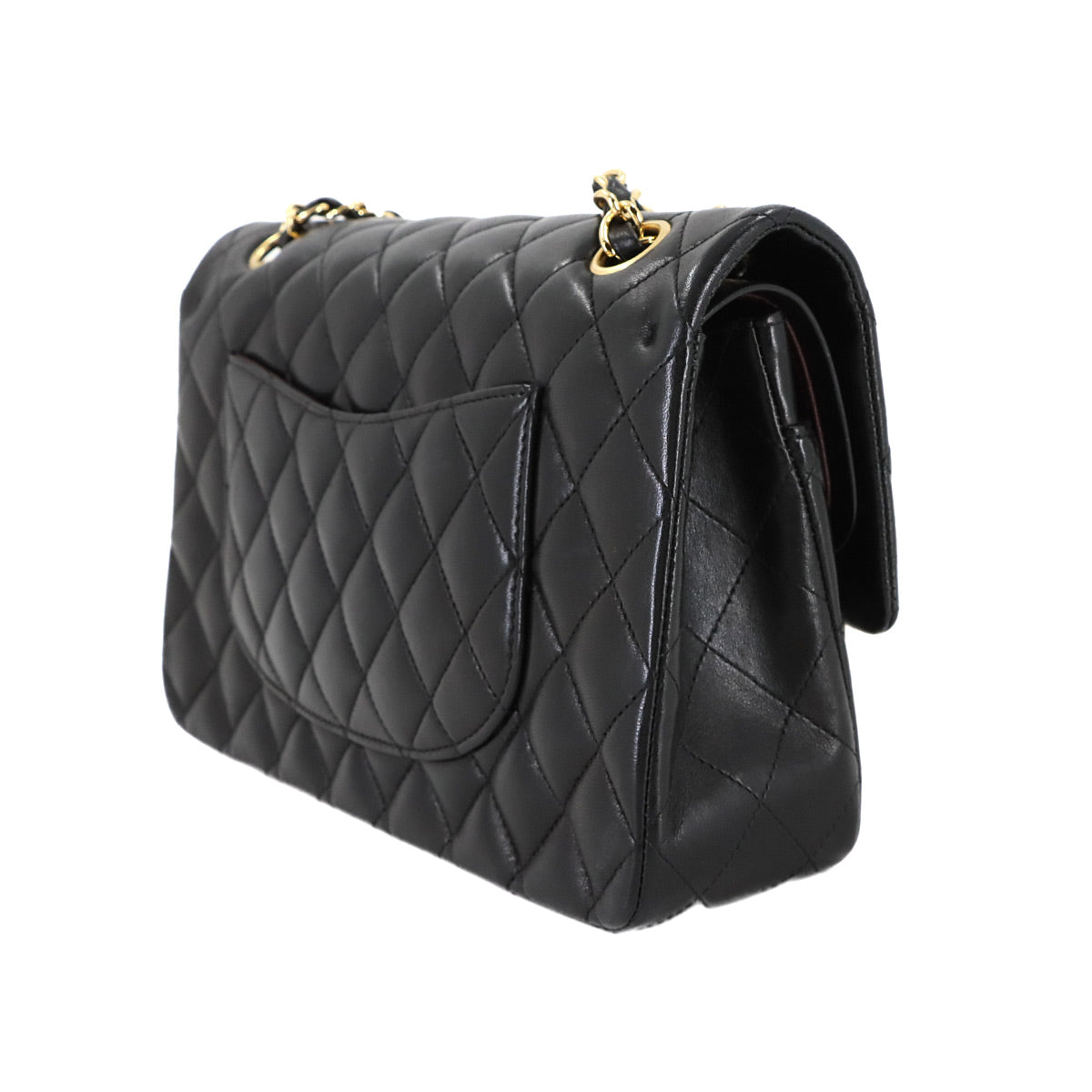 Matelasse 25 Chain Shoulder Bag Leather Black A01112 11.12