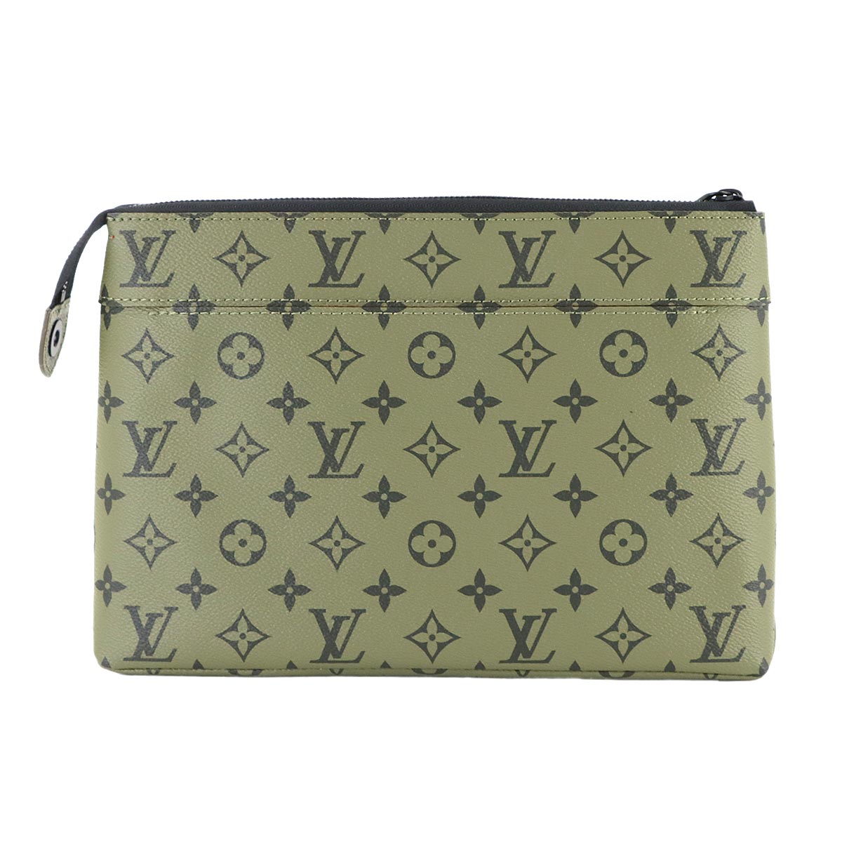 Monogram Pochette Voyage Souple Clutch Bag Khaki M82800
