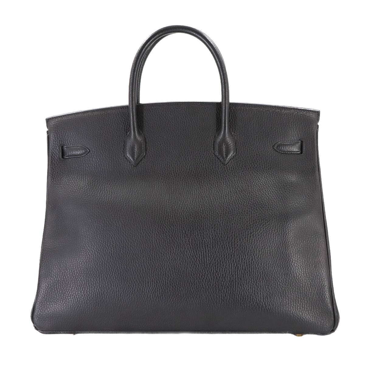 Birkin 40 Ardennes Leather Black Hand Bag Vintage Purse