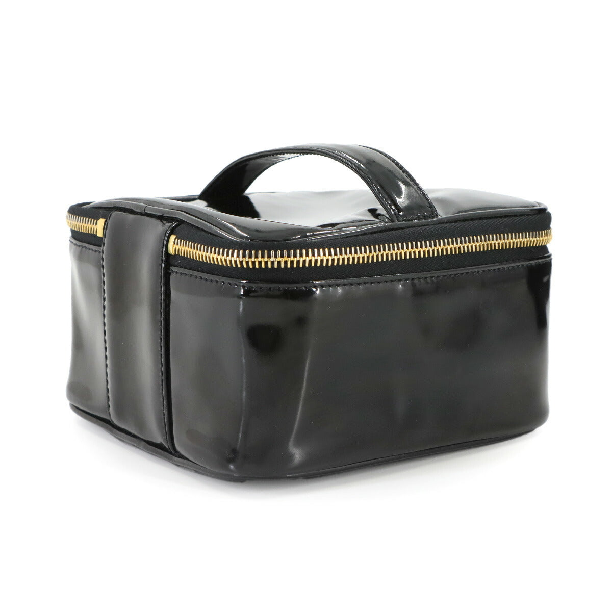 CC Vanity Hand Bag Enamel Black A07058 Purse