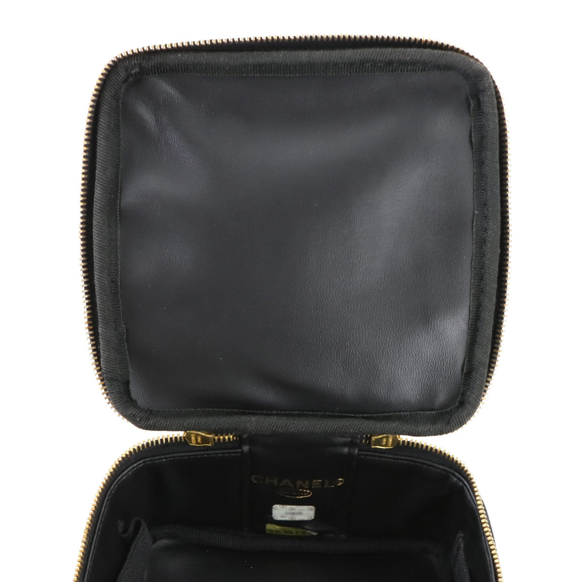 CC Vanity Hand Bag Enamel Black A07058 Purse