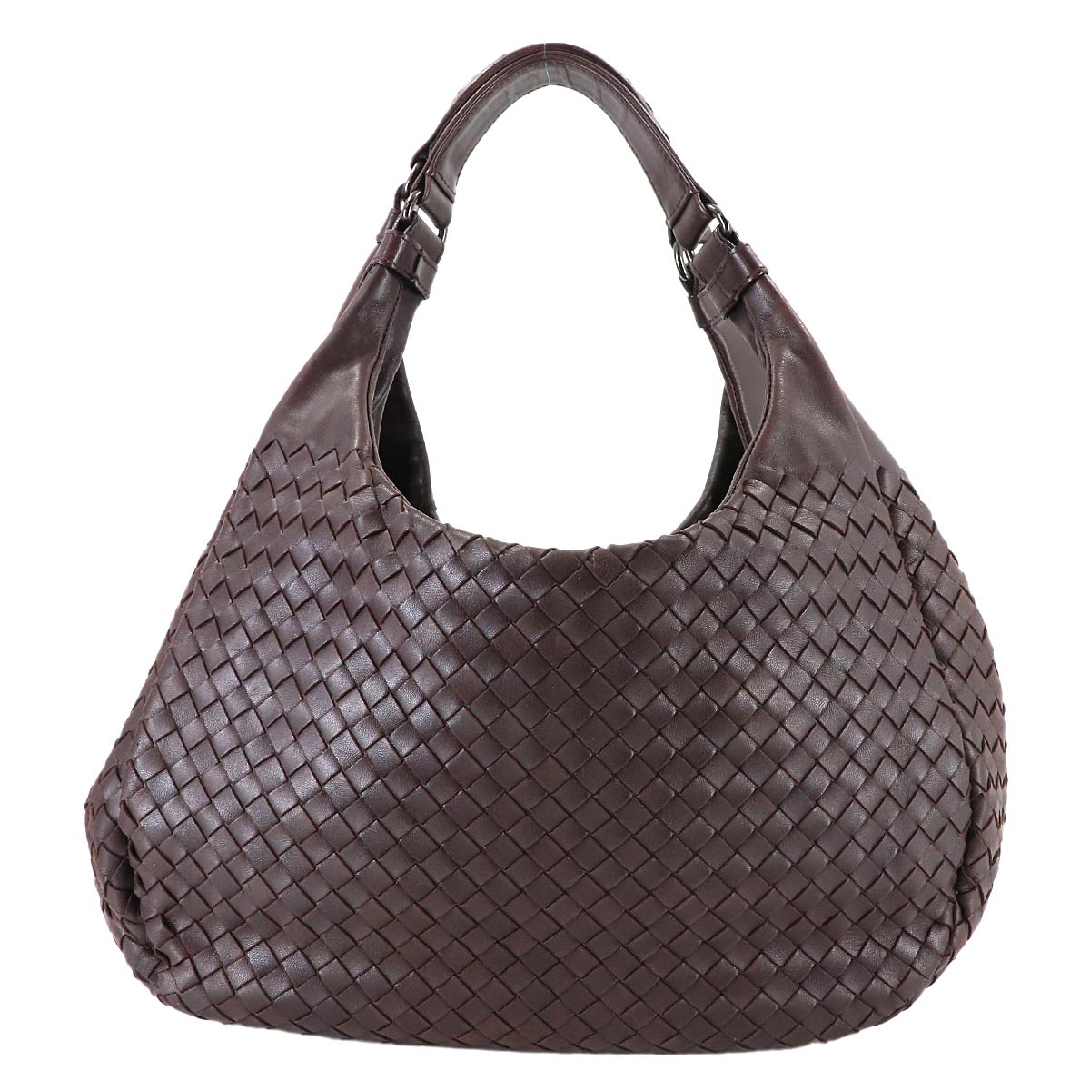 Intrecciato Campana Shoulder Bag Leather Brown 125787