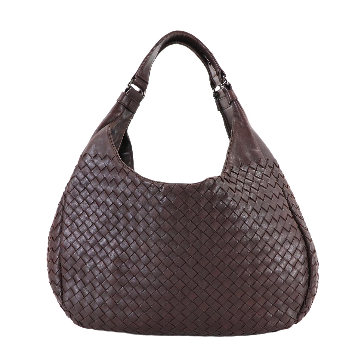 Intrecciato Campana Shoulder Bag Leather Brown 125787