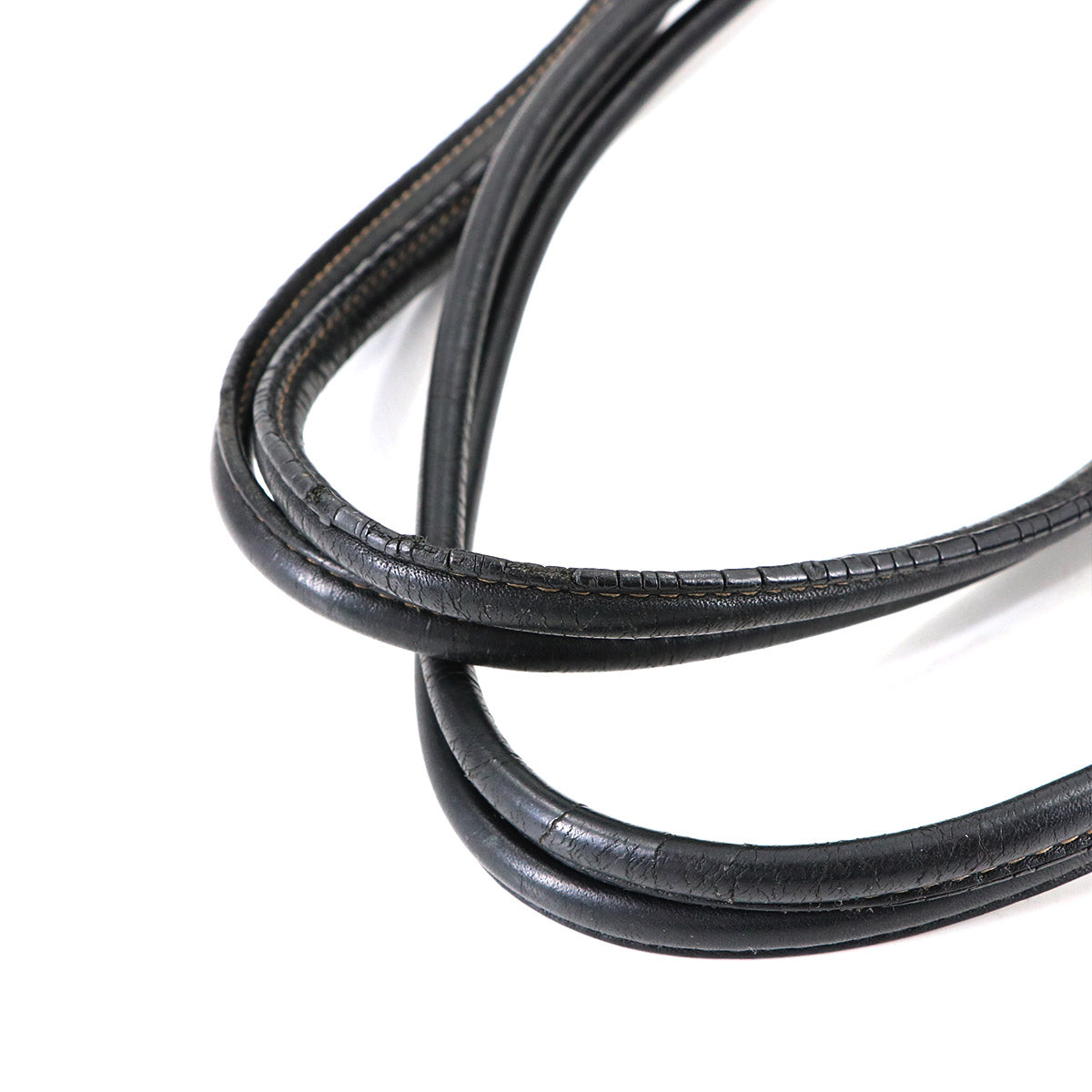 Anagram Logos Tote Bag Leather Black Purse