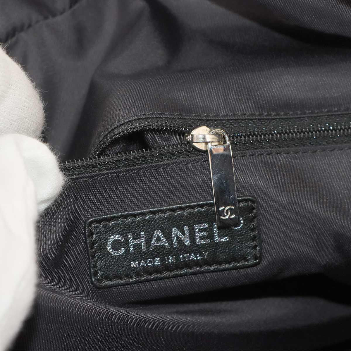 Paris Biarritz Boston Bag PVC Nylon Leather Black