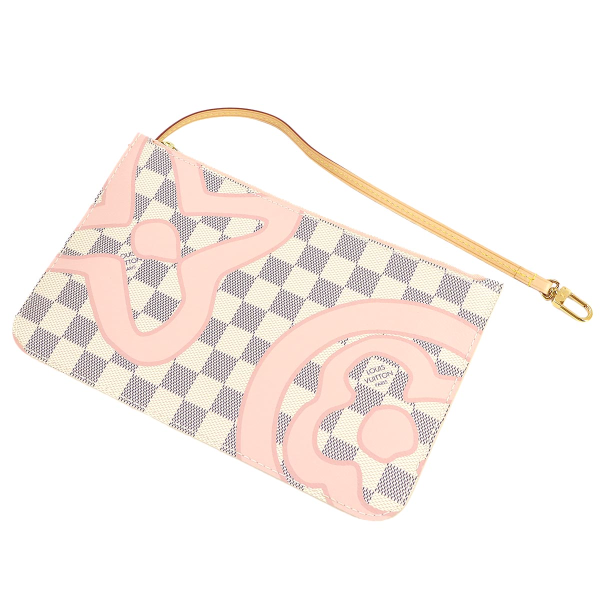 Damier Azur Tahiti Neverfull MM Tote Bag White N41050