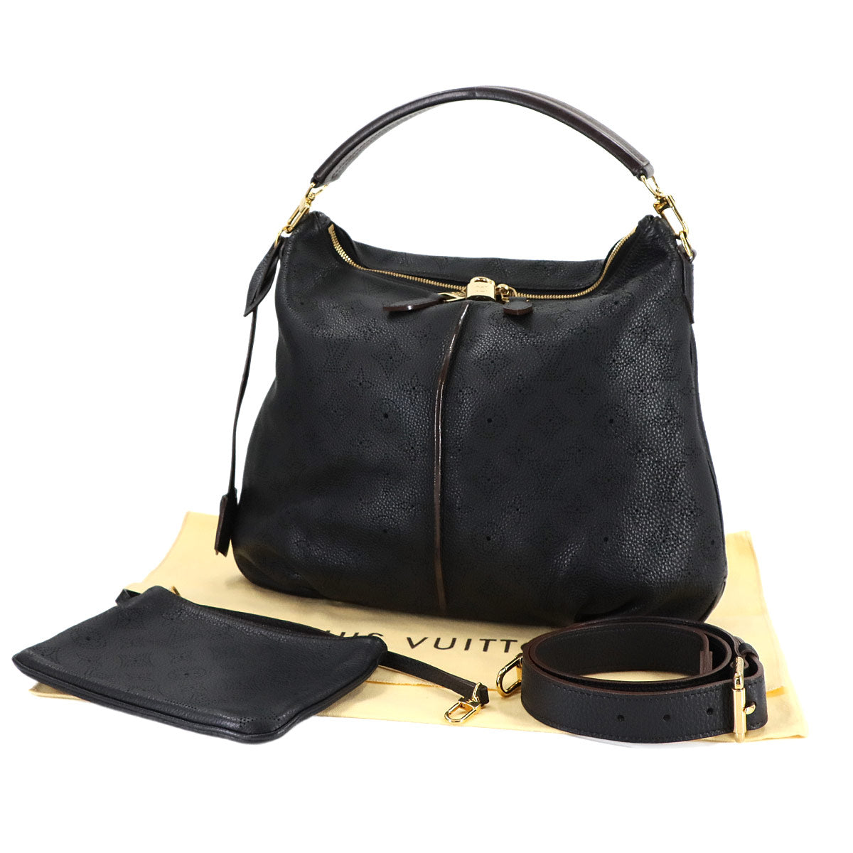 Mahina Selene PM Hand Shoulder Bag Leather Noir M94314