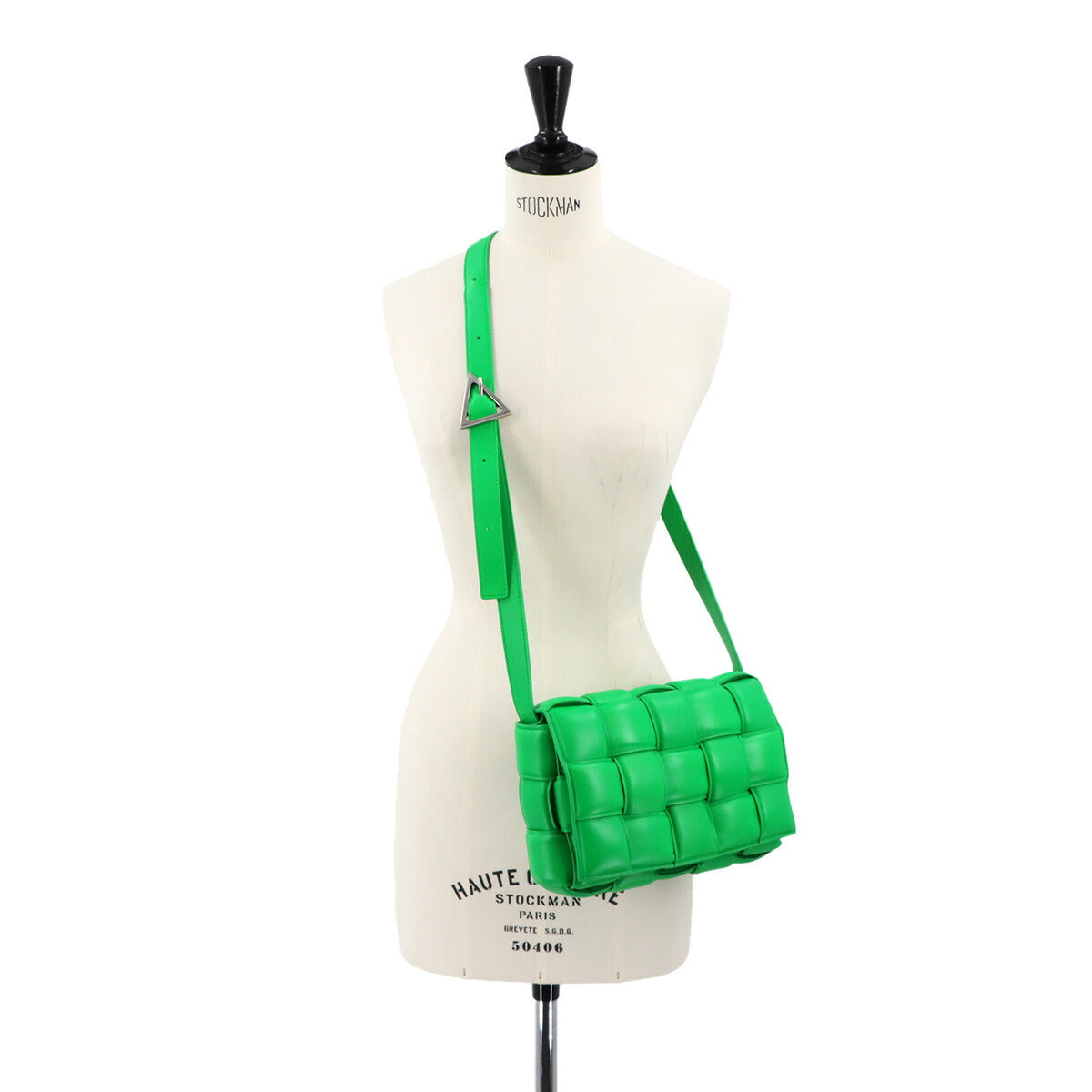 Intrecciato Padded Cassette Shoulder Bag Green