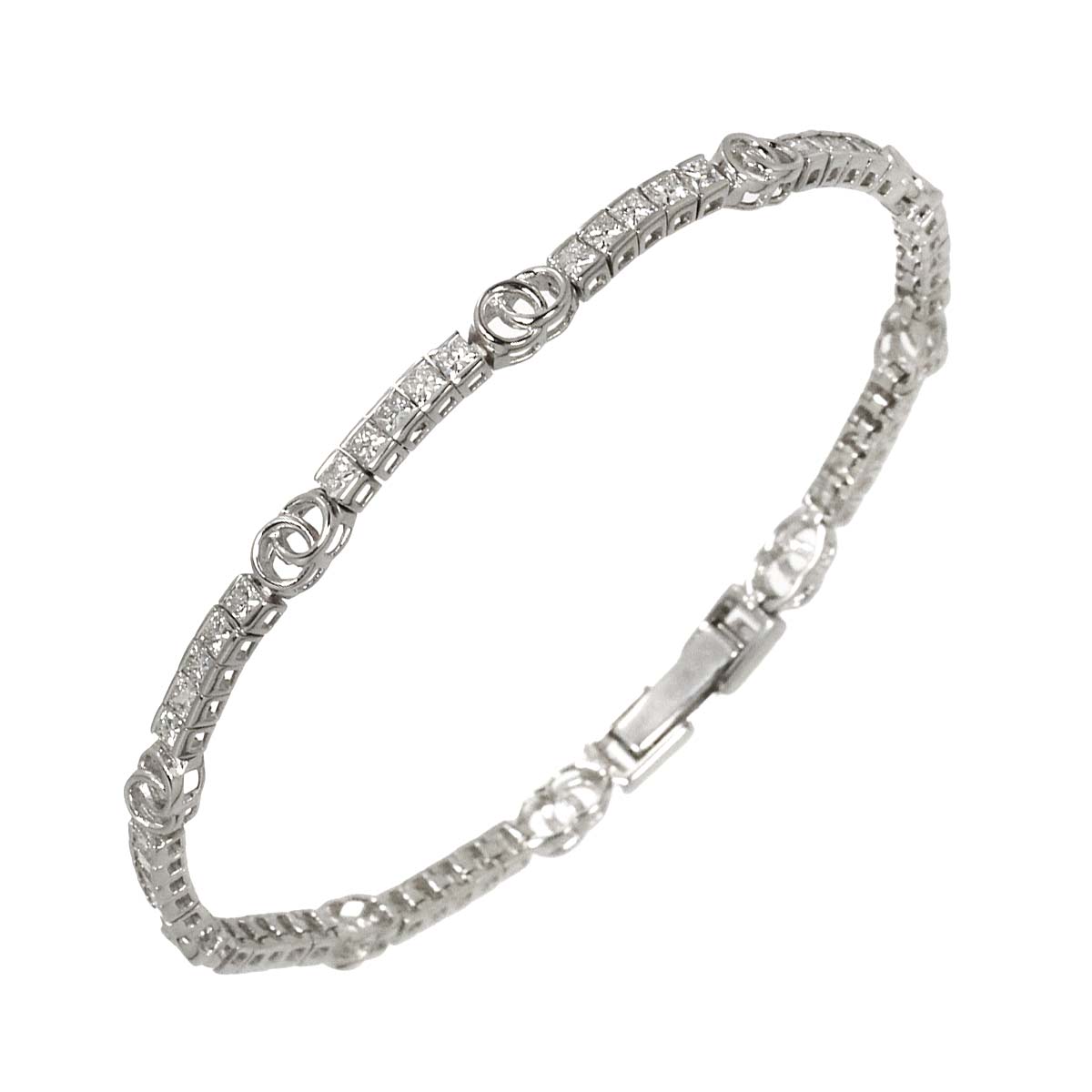 Diamond 3.00ct Bracelet 18K K18 WG White Gold 750 90312081